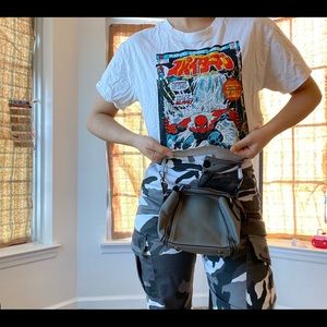 Cropped Japanese Spider-Man Graphic T-shirt